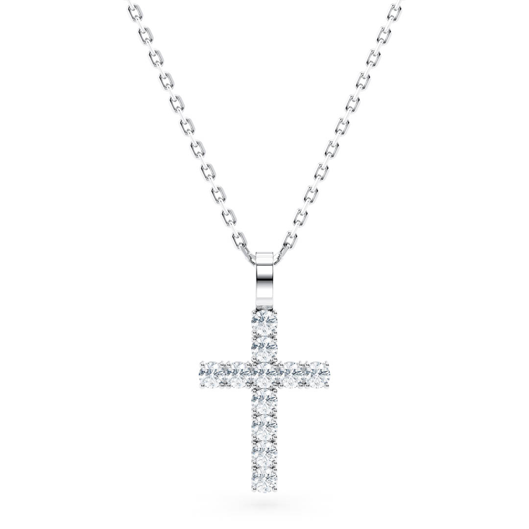 Micro Diamond Cross Pendant | 925 Silver