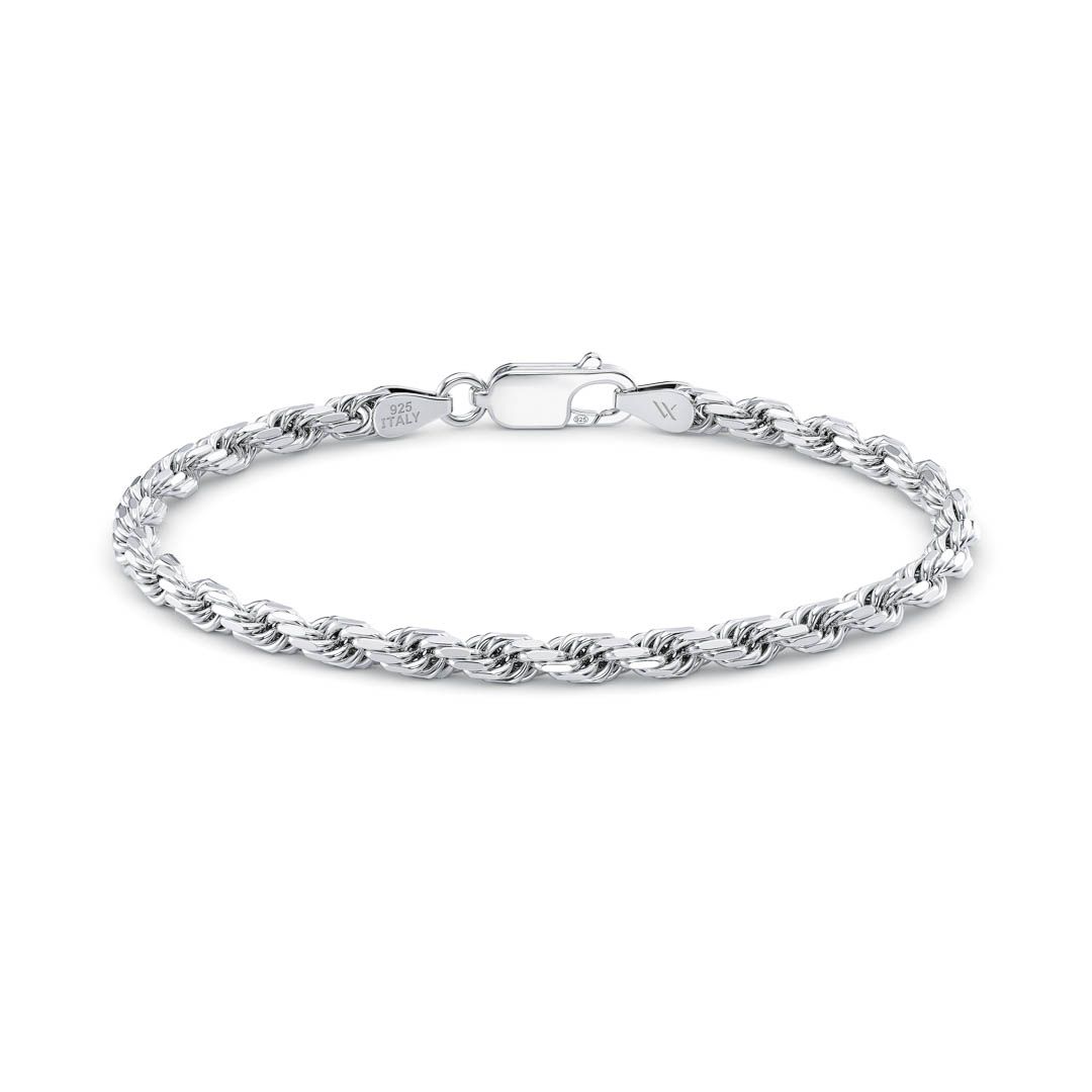 Rope Bracelet 4mm | Sterling Silver
