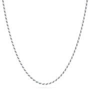 Italian solid sterling silver 2mm rope chain