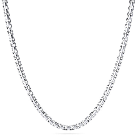 Round Box Chain 4mm Sterling Silver