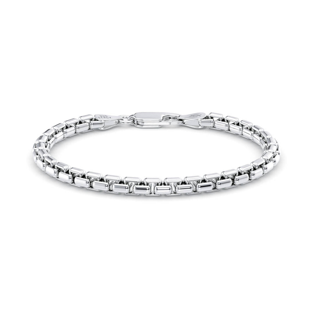 Round Box Bracelet 5mm | Sterling Silver