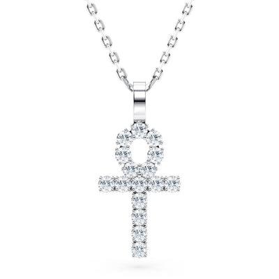 Diamond Ankh Necklace with Cable Chain