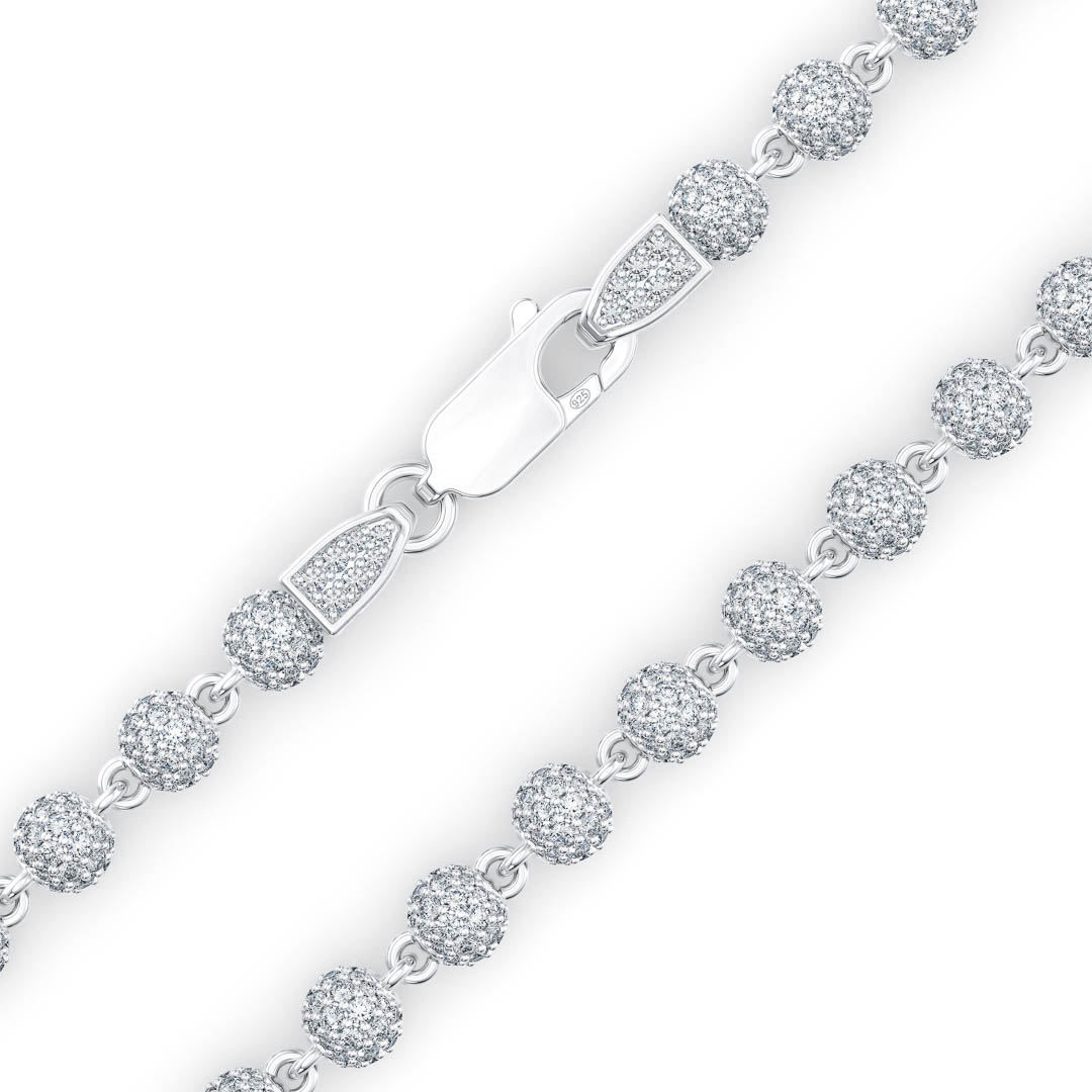 Diamond Ball Chain 4mm | Sterling Silver