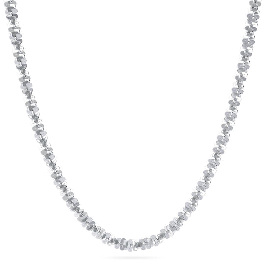 4.5mm Silver Sparkle Rock Chain necklace