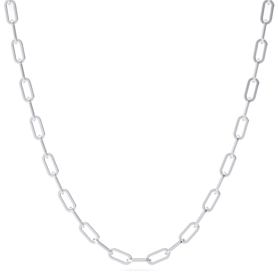 Paperclip necklace made in Italy with Sterling Silver