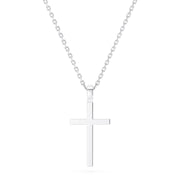Simple micro cross necklace with free chain