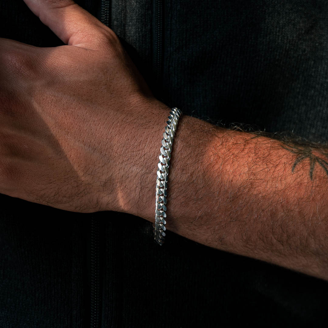 Miami Cuban link bracelet on man&