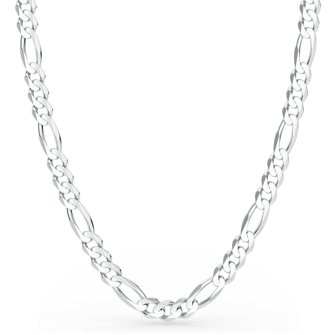 Figaro Chain 7mm wide made from Sterling Silver