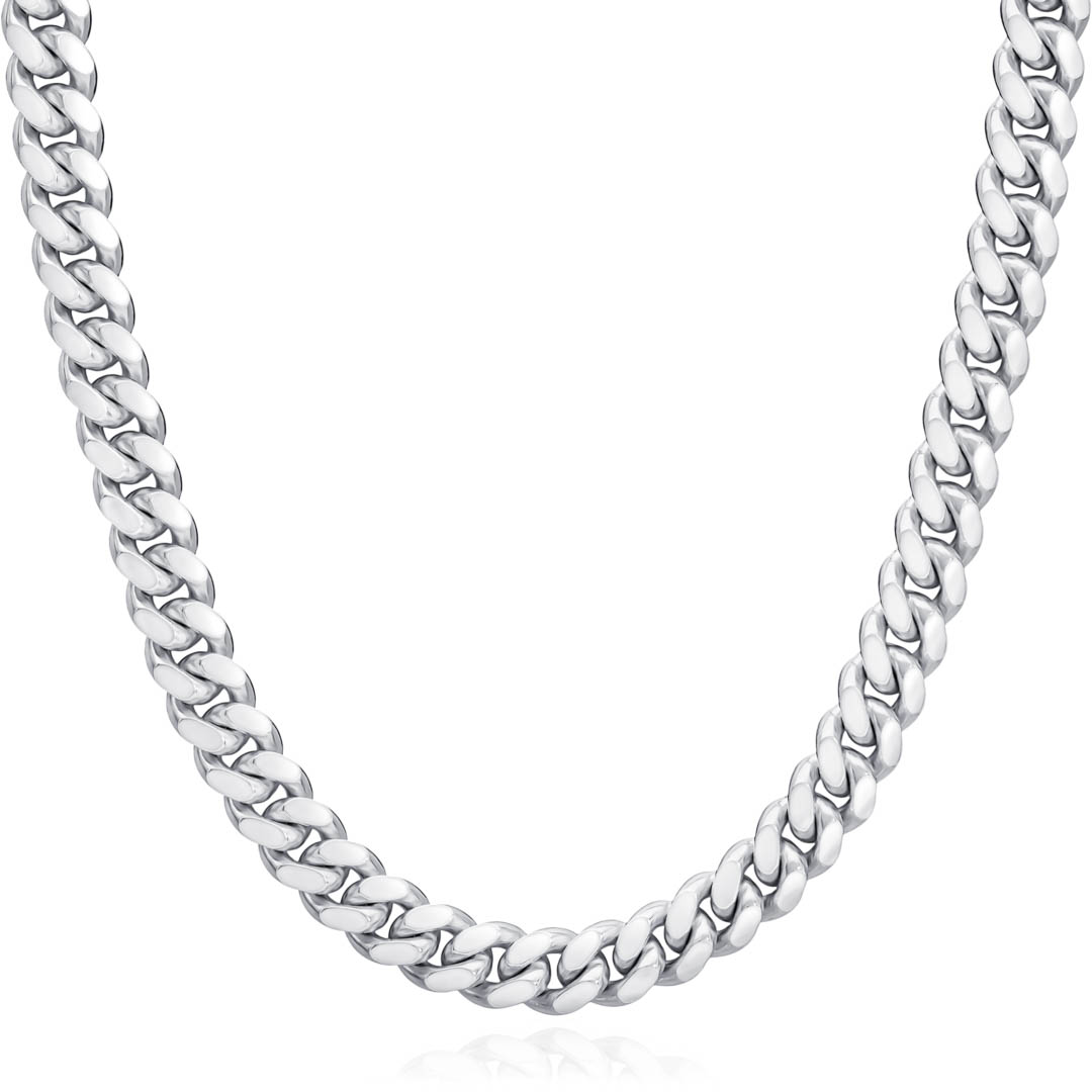 Sterling Silver 9mm Miami Cuban Link Chain