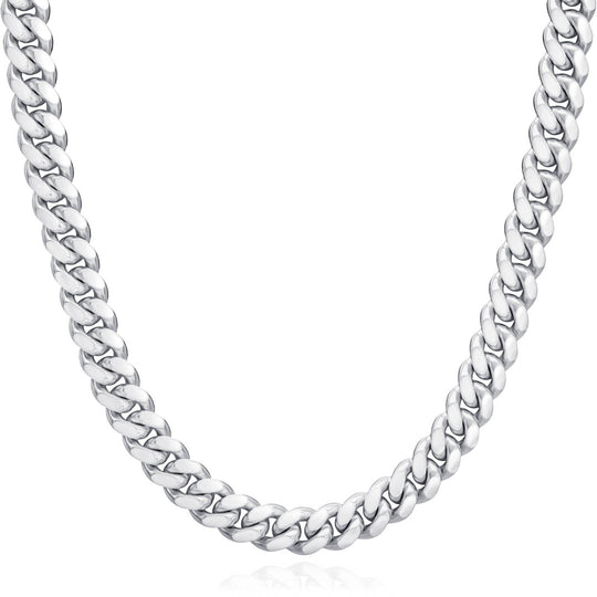 Sterling Silver 9mm Miami Cuban Link Chain