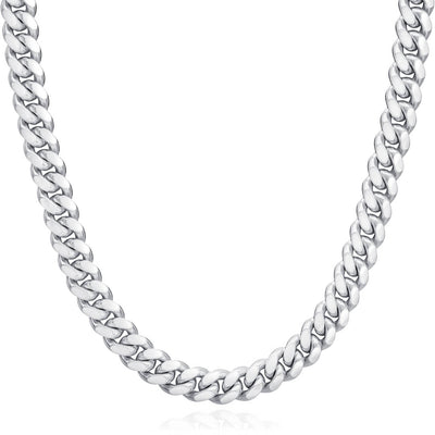 Sterling Silver 9mm Miami Cuban Link Chain