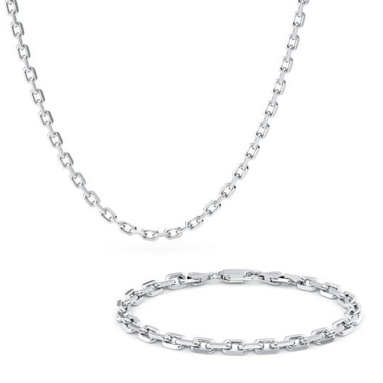 Cable chain and bracelet set bundle