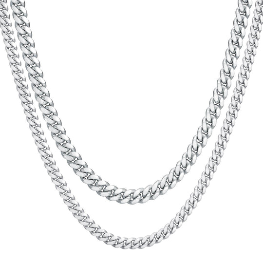 3 Chain Stack Cuban Chain Stack | Sterling Silver