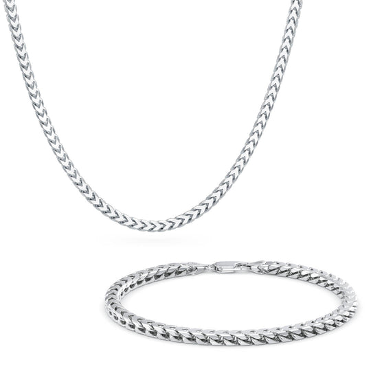 Franco chain and bracelet set bundle