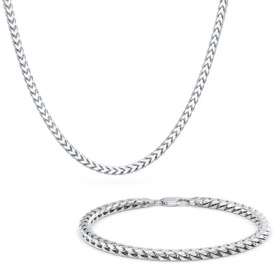 Franco chain and bracelet set bundle
