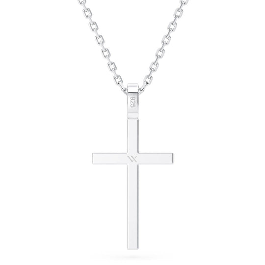 Back of cross pendant with 925 hallmark and VX stamp