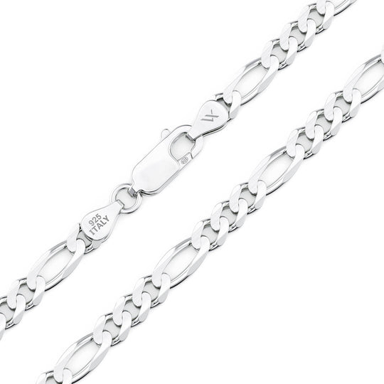 Lobster Clasp on 925 Silver Figaro Chain