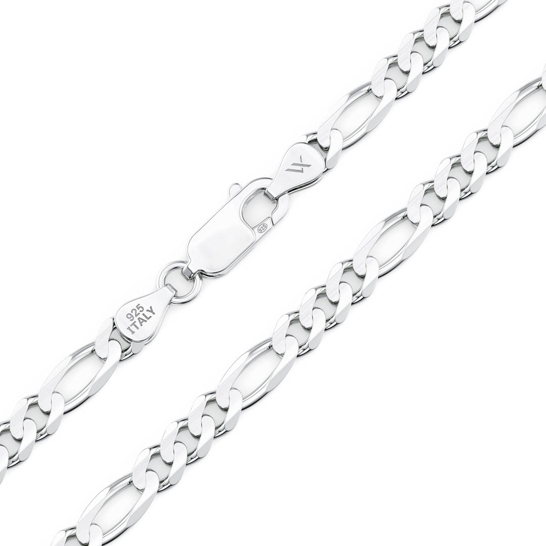 Lobster Clasp on 925 Silver Figaro Chain