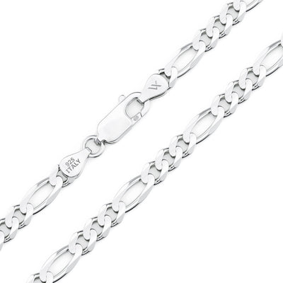 Lobster Clasp on 925 Silver Figaro Chain