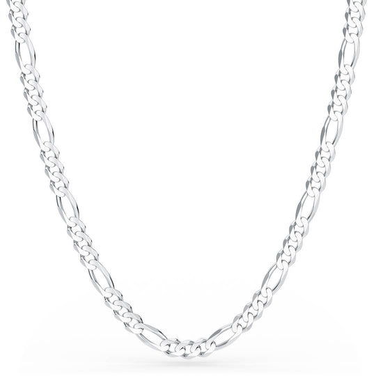 4.5mm Sterling Silver Figaro Chain necklace