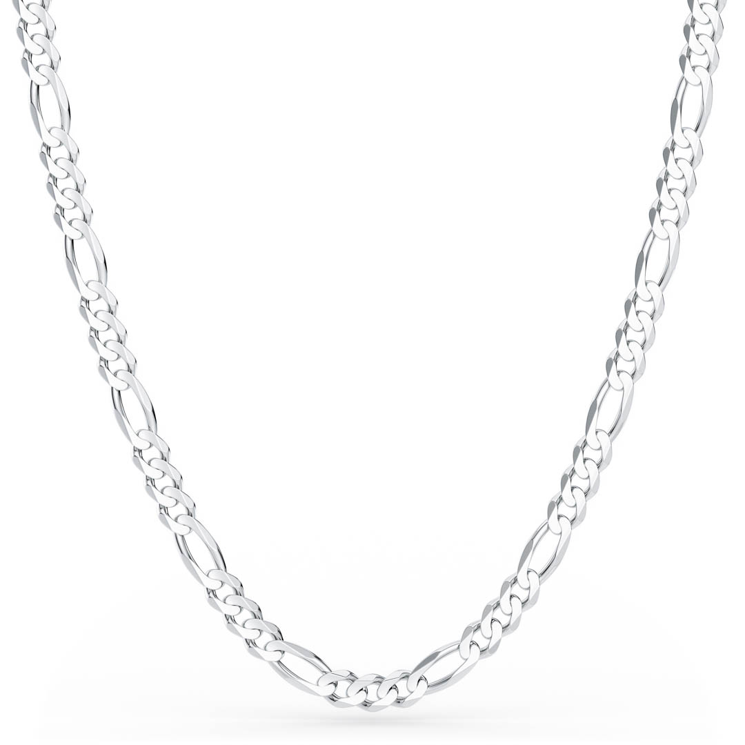 4.5mm Sterling Silver Figaro Chain