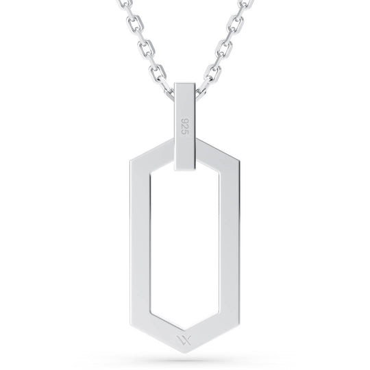 Back side of tag pendant with 925 silver stamp