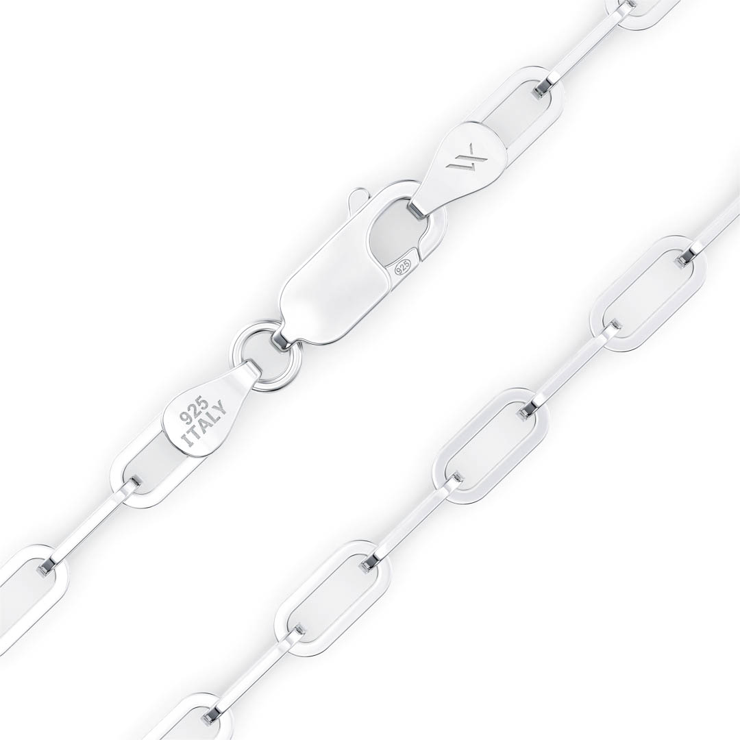 Paperclip Chain 4mm | Sterling Silver