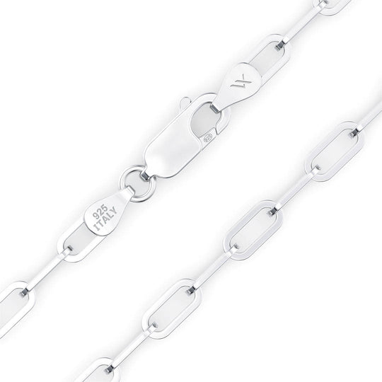 Silver Paper Clip chain with &