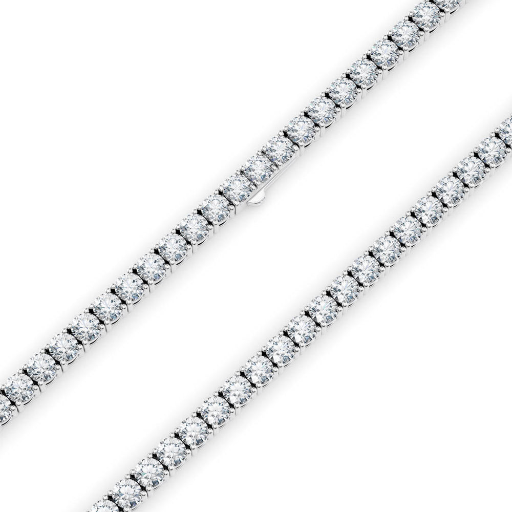 3mm diamond tennis chain with custom hidden clasp