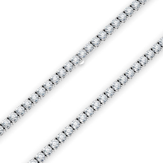 3mm diamond tennis chain with custom hidden clasp