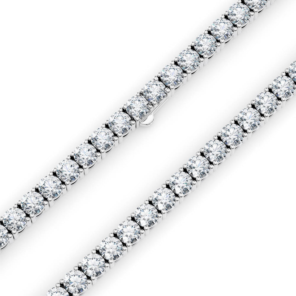Diamond tennis with custom hidden box clasp