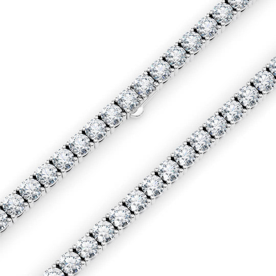 Diamond tennis with custom hidden box clasp