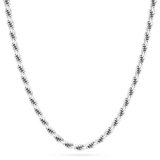 4 Millimeters Rope Chain Rope Chain 4mm | Sterling Silver