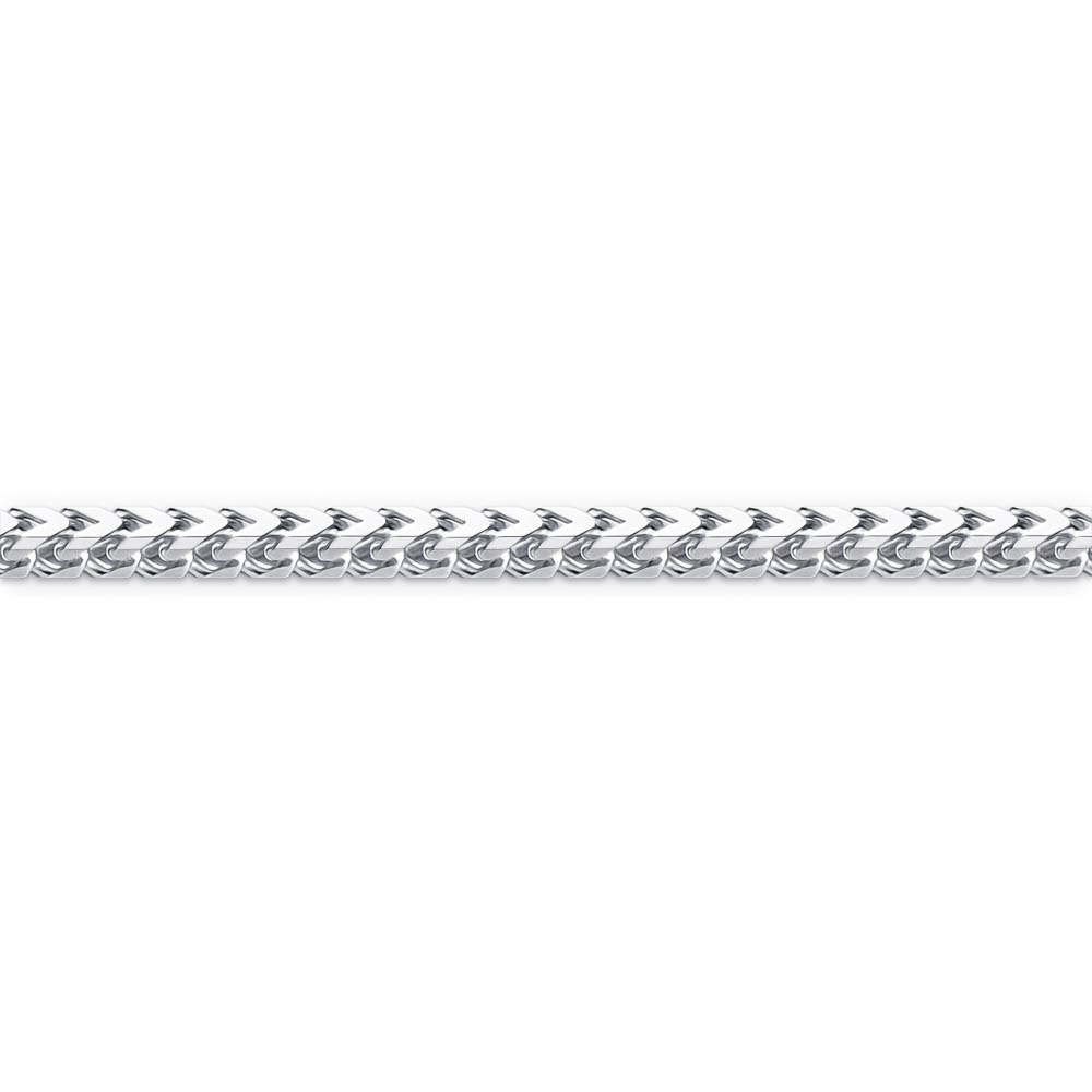 Franco chain with 8 side diamond cuts links on white background made in Italy