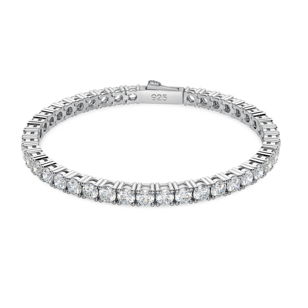 Diamond Tennis Bracelet 4mm | Sterling Silver