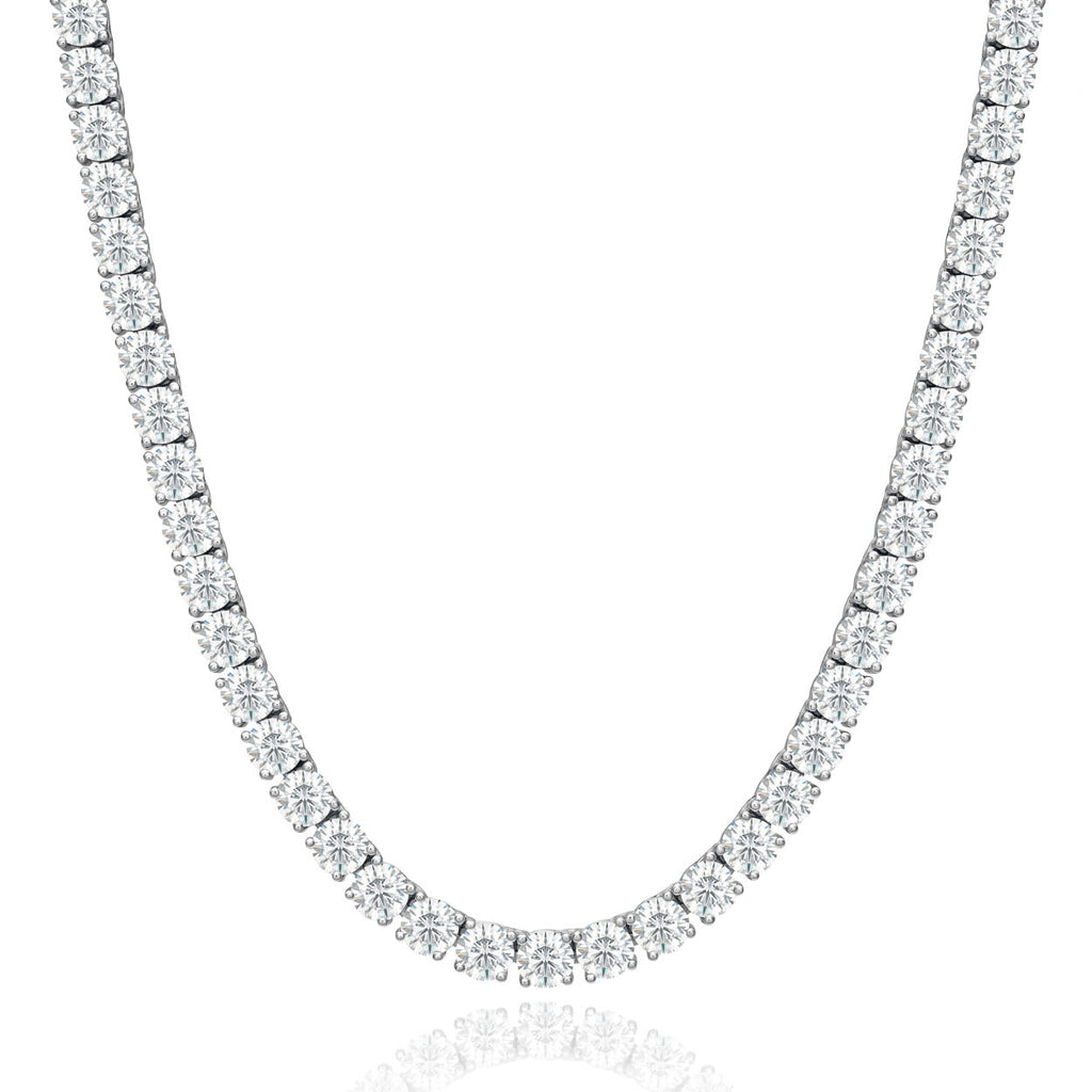 Diamond Tennis Chain 4mm | Sterling Silver